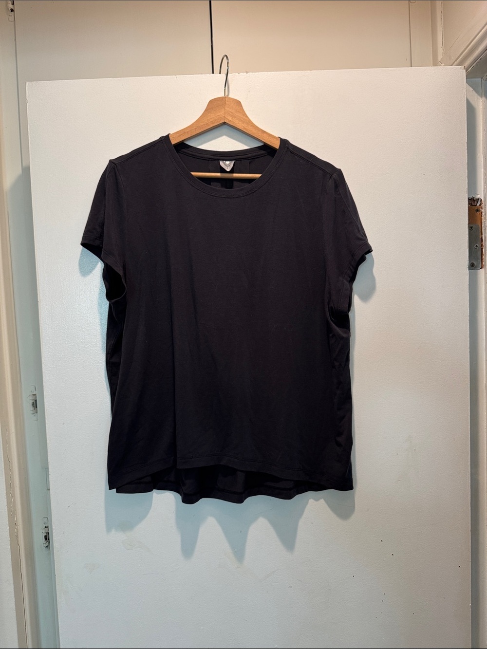 Athleta Black Short-Sleeve Crew Tee